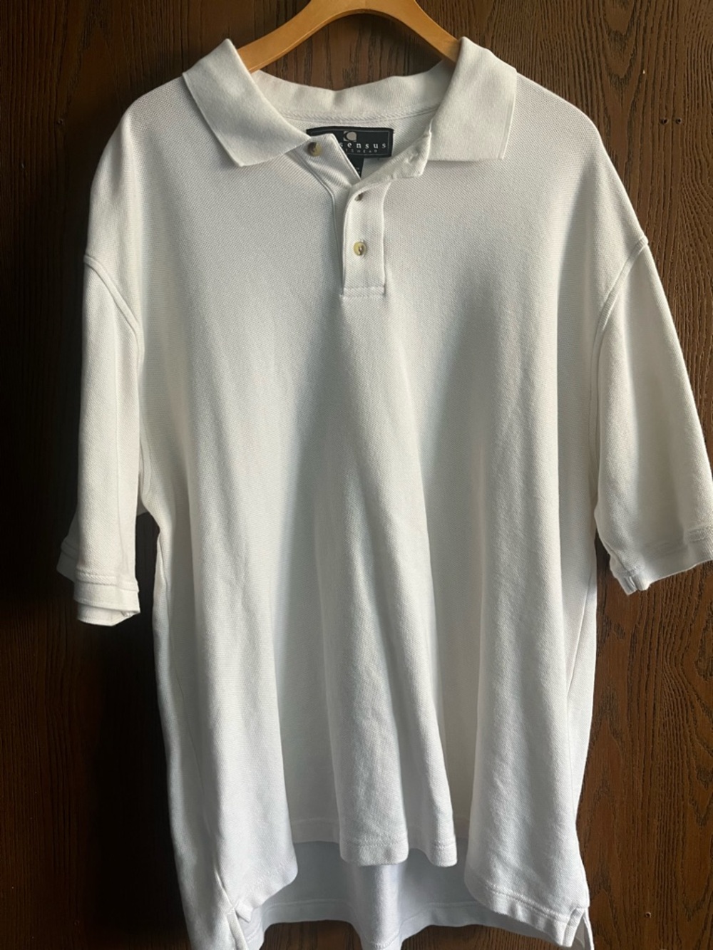 Casual White Men’s Pique Polo Shirt by Chaps
